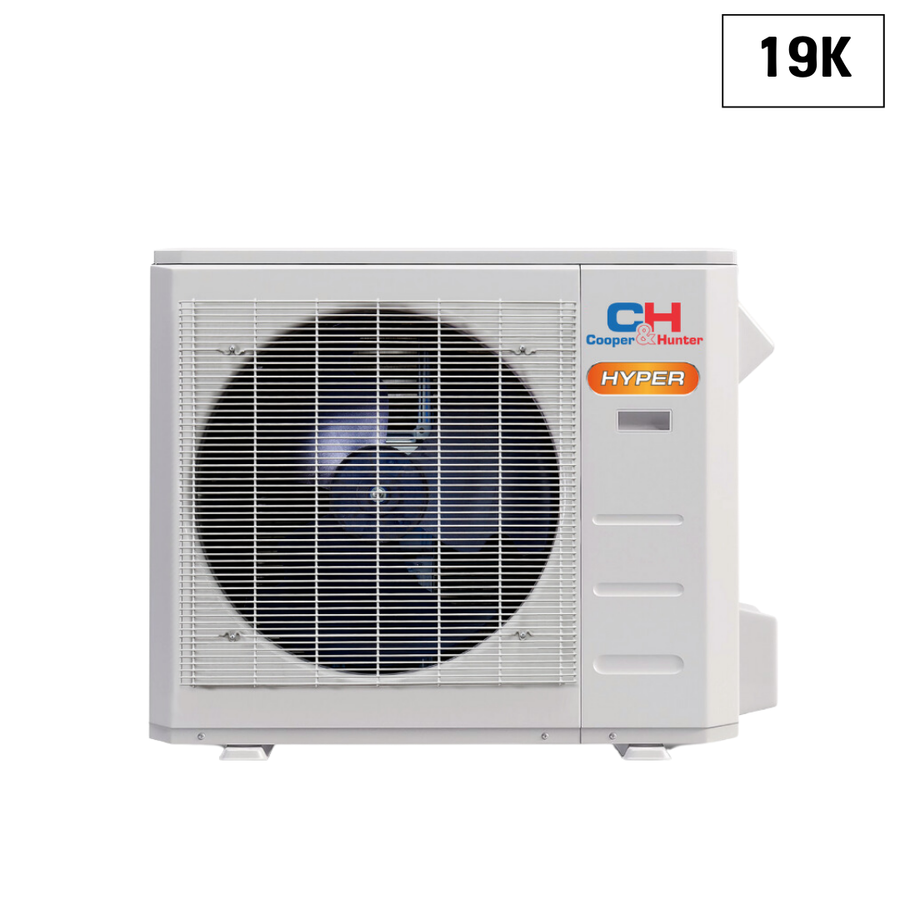 Cooper&Hunter High Efficiency Hyper Heat Multi-Zone 19,000 BTU (1.5 Ton) 230V Outdoor Condenser Air Conditioner, Heat Pump, Mini Split Inverter System Up To 22 SEER2 (2 Zones) CH-HPR19M-230VO - South Mini Splits