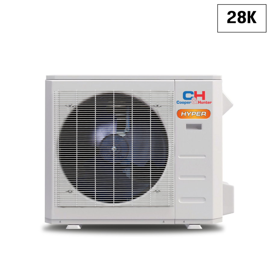 Cooper&Hunter High Efficiency Hyper Heat Multi-Zone R454B, 28,000 BTU (2.33 Ton) 230V Outdoor Condenser Air Conditioner, Heat Pump, Mini Split Inverter System Up To 23 SEER2 (2-4 Zones) with Cut-off Valve CH-RVHP28M-230VO - South Mini Splits