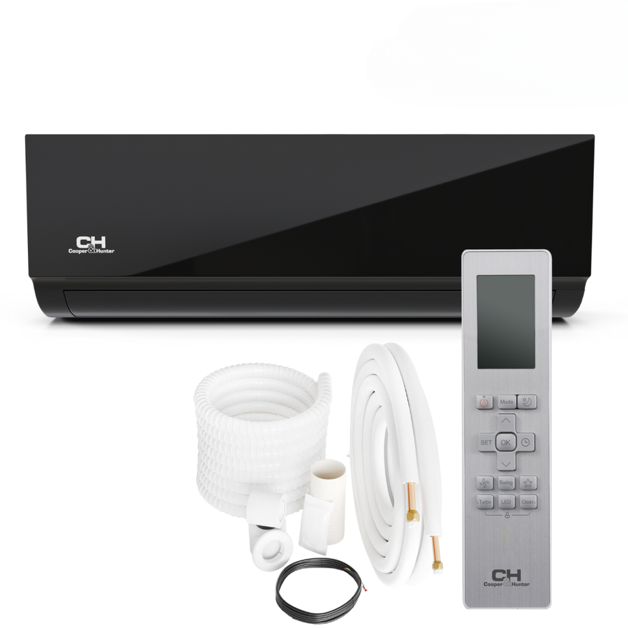 Cooper&Hunter | Cooper&Hunter Olivia Midnight Series R454B, 9,000 BTU Black Wall-Mount Indoor Unit, 230V Mini Split Heat Pump Inverter System, Up to 26 SEER2 with Wi-Fi, Optional Installation Kit - CH-RB09MOLVWM-230VI | CLICK HERE TO CONTACT US FOR CUSTOM QUOTES AND QUESTIONS
CLICK TO CALL US 737-738-6329 FOR ANY QUES