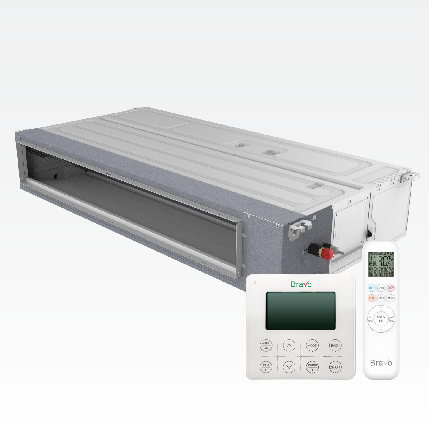 Bravo Milano Series 3-Zone Ducted Mini Split AC & Heat Pump – 42000BTU (3.5 Ton), Slim Duct Units (9K+9K+9K BTU), Inverter Technology, 230V, Heating & Cooling