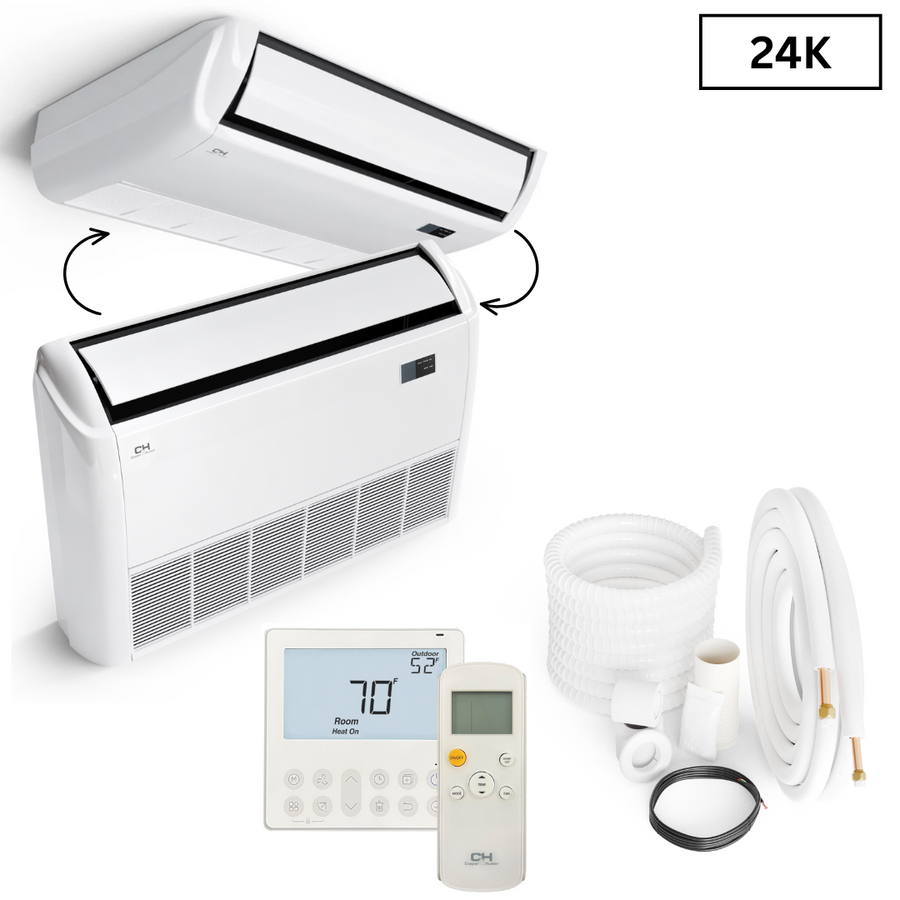 Cooper&Hunter Multi-Zone R410A, 24,000 BTU 230V Universal Floor/Ceiling Air Conditioning Indoor Unit for Heat Pump, Mini Split Inverter System Up To 23 SEER2 With Choice of Optional Installation Kit CH-24MSPHFC-230VI - South Mini Splits
