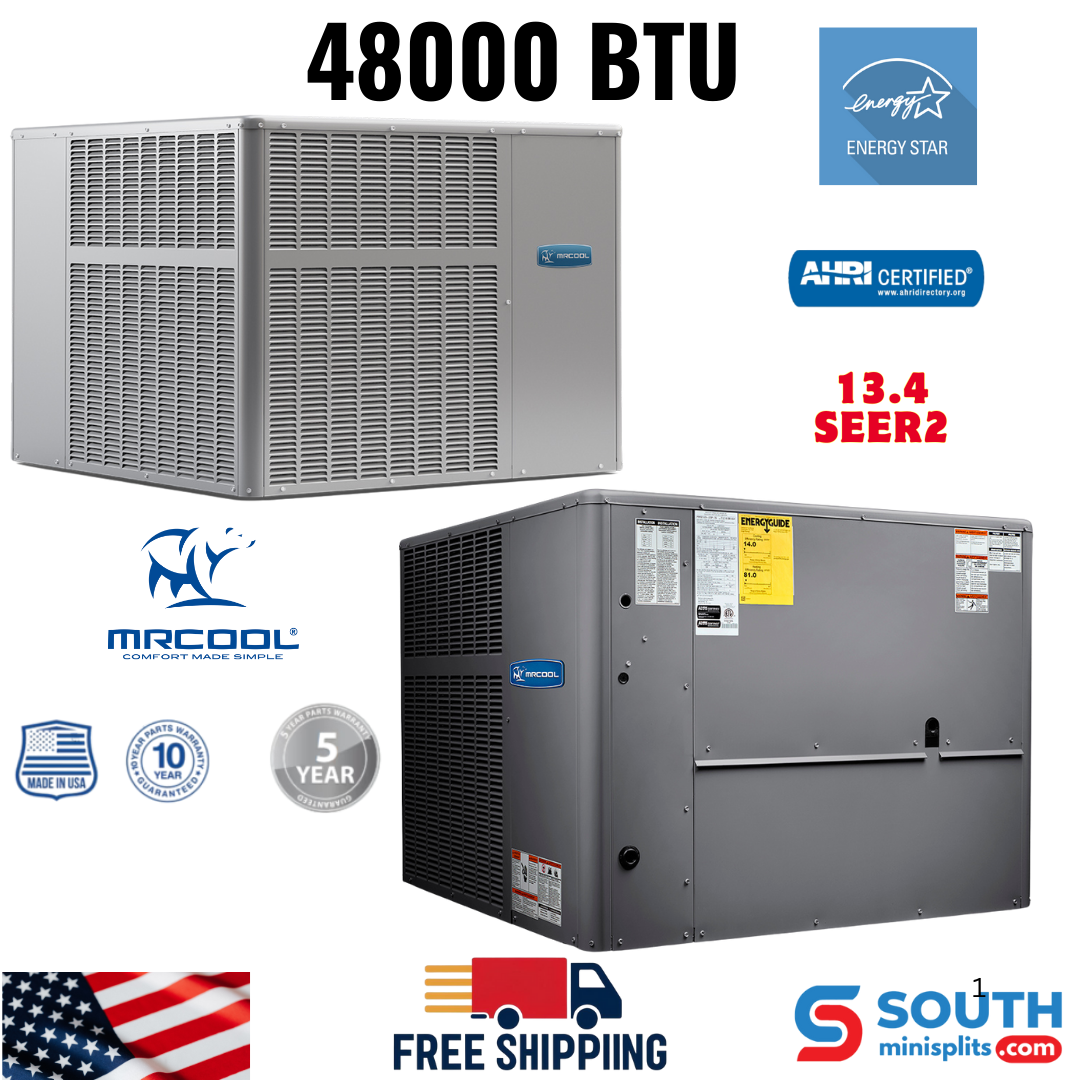 MRCOOL Signature Packaged Heat Pump – 60000 BTU 5.0 Ton 13.4 SEER R-410A Multi-Position Packaged Heat Pump, – MPH601M414A