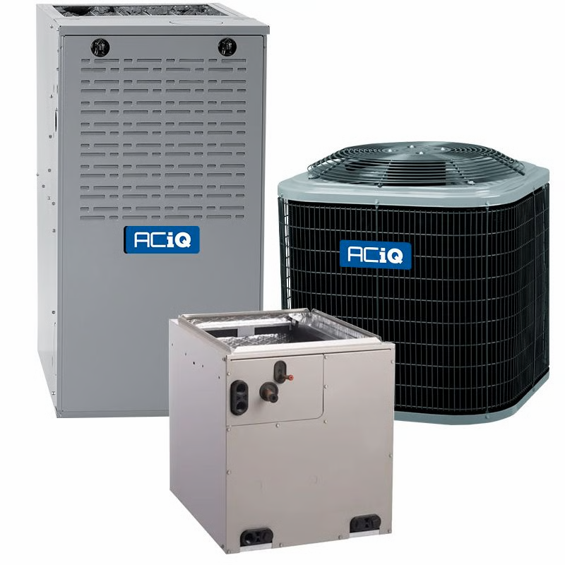 4 Ton 14 SEER2 80% AFUE 66,000 BTU ACiQ Gas Furnace and Air Conditioner System - Multi-Positional - R454B
