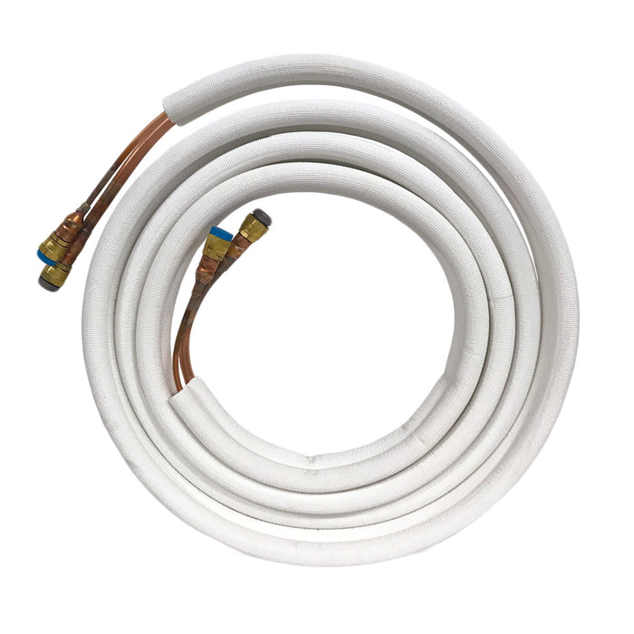 Perfect Aire 25' Quick Connect Line Set for 24k and 36k Indoor Units, 3/8 x 5/8 x 25ft with Condenser Coupler