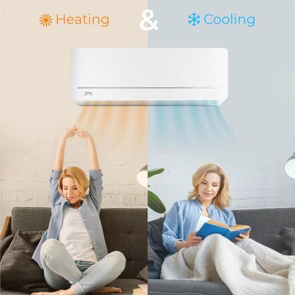 3 Zone Cooper & Hunter Olivia Series Ductless Mini Splits 12k+12k+12k BTU Wall Mounts, R410A, 2.3 Ton 28000 BTU Heat Pump, 23.9 SEER Inverter System, 230V, Tri Zone (3 Heads), Includes Wi-Fi Adapter and Choose Installation Kits