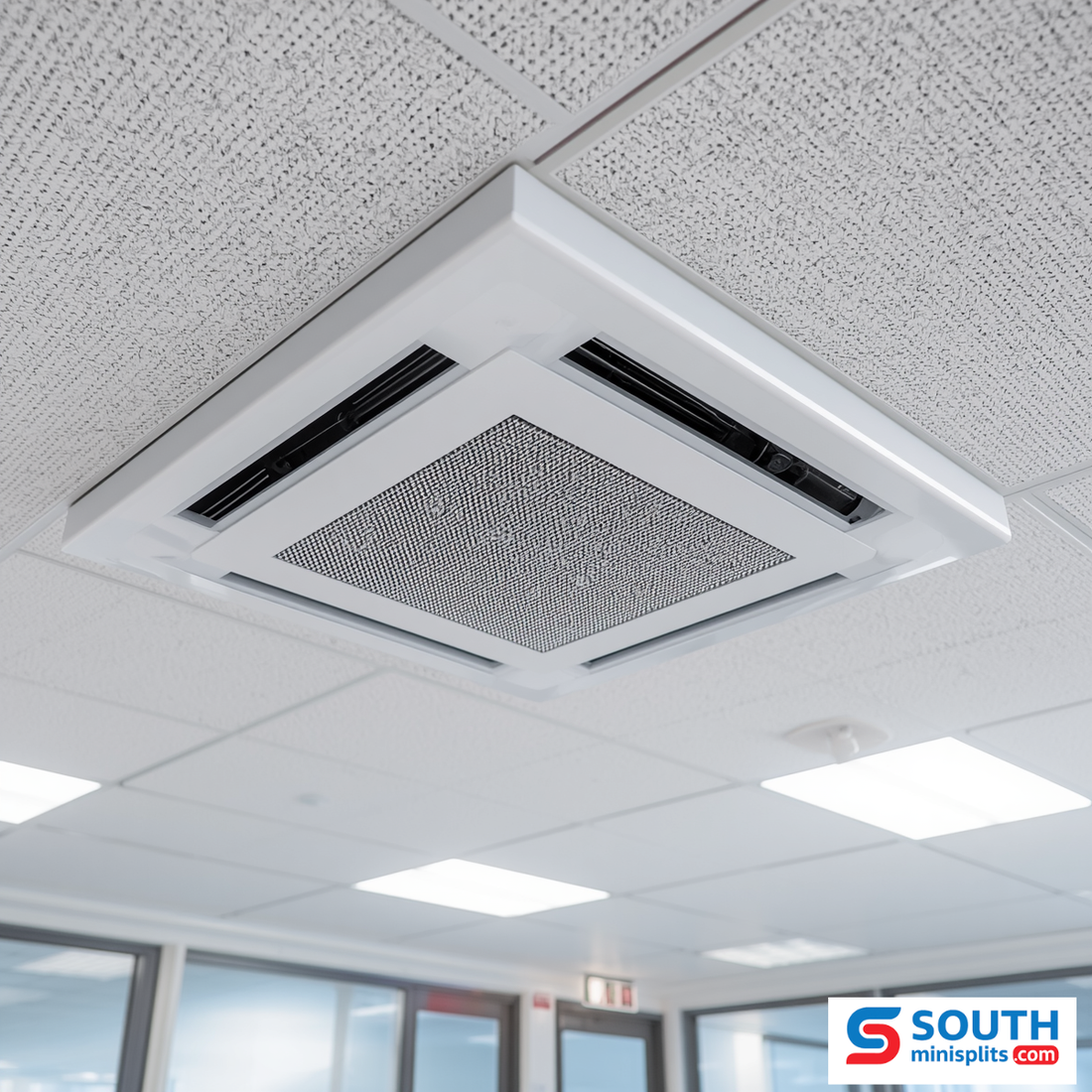 4 way ceiling cassette in a room