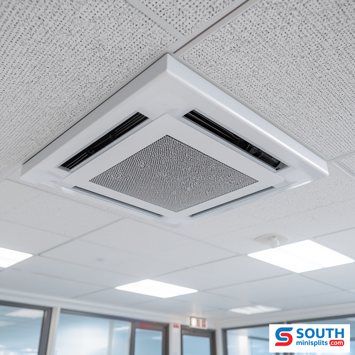 4 way ceiling cassette in a room