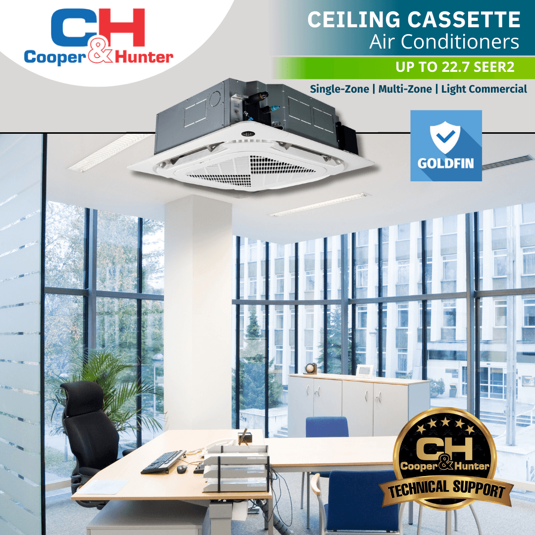Celling Split The Top Advantages of Ceiling Cassette Mini Splits - South Mini Splits