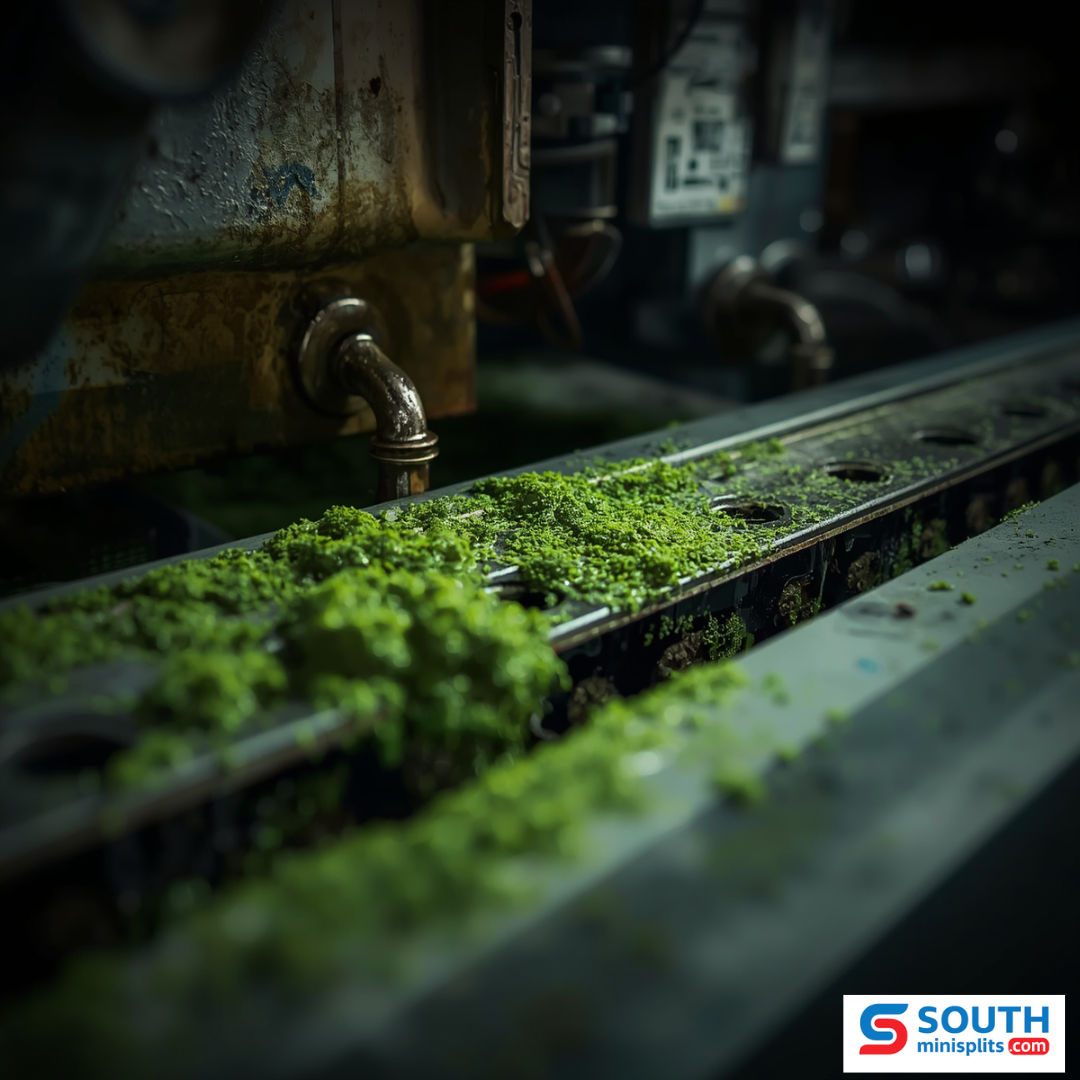 Algae Clogs aircon back drain