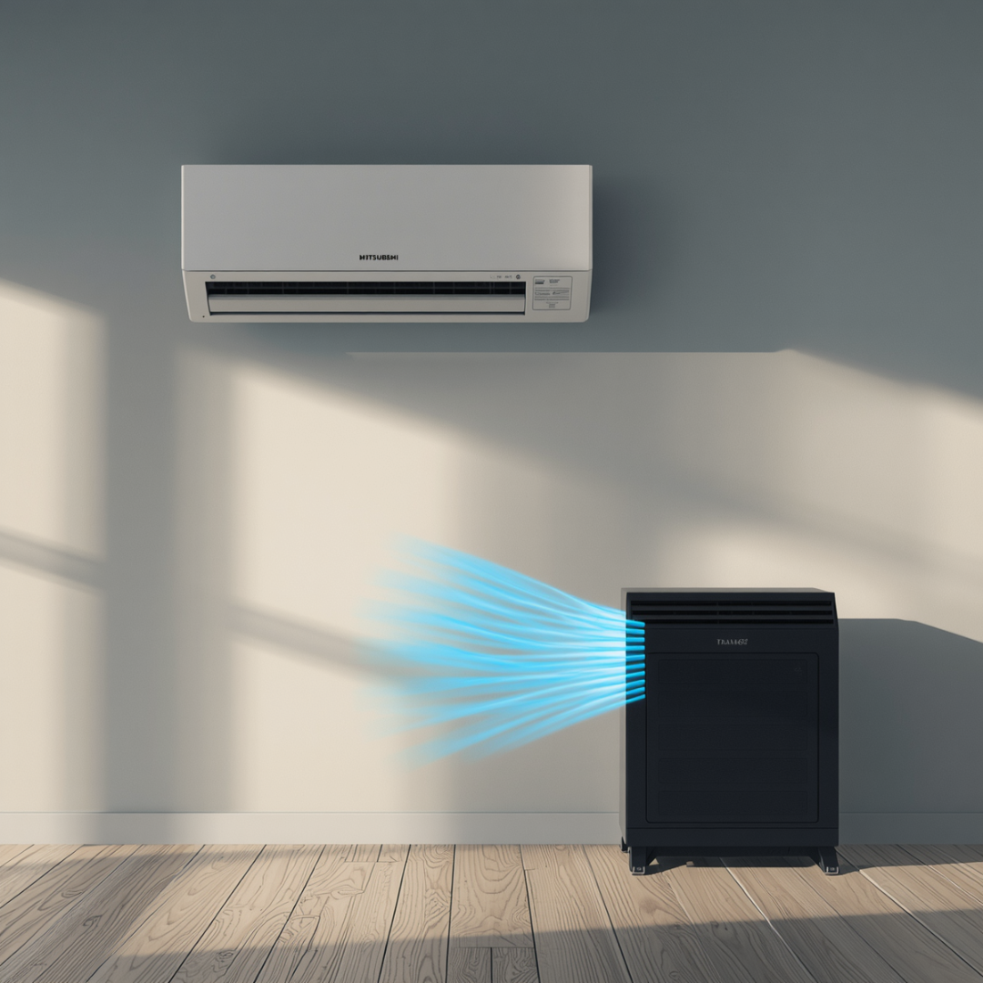 Mitsubishi Wall-Mount ac vs. Trane Floor-Console ac