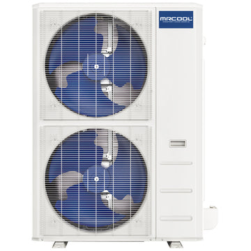 Central air handler and outdoor condenser