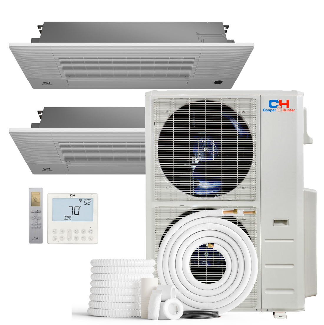Cooper&Hunter | Cooper&Hunter 2-Zone Mini Split AC & Heat Pump -- 48000 (4.0 Ton), One Way Ceiling Cassette Units (9K+18K BTU), Inverter Technology, 230V, Heating & Cooling - R410A |  

        body {
            font-family: Arial, sans-serif;
            line-height: 1.6;
        
