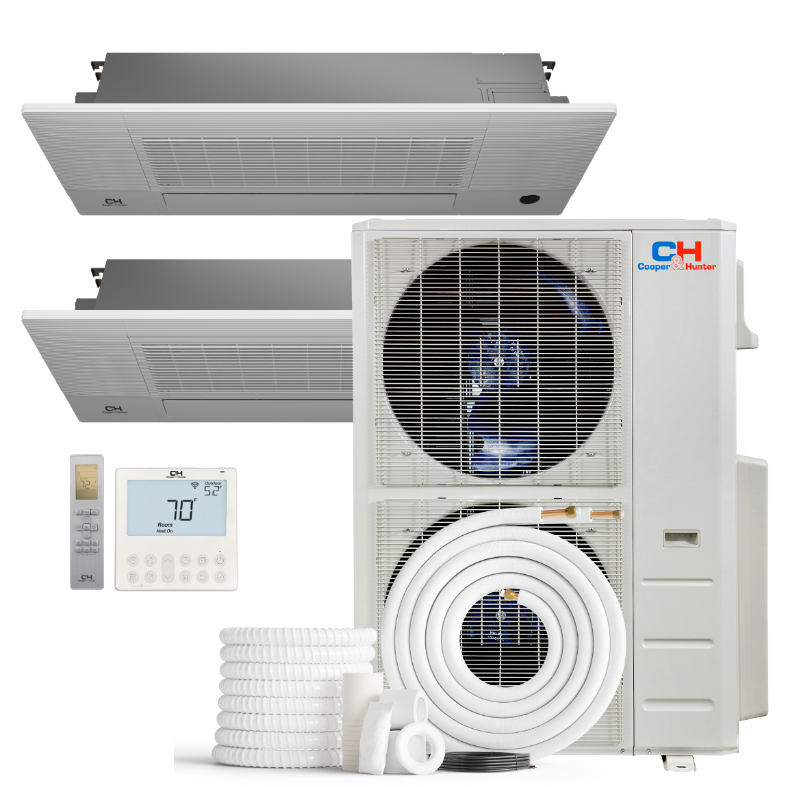 Cooper&Hunter | Cooper&Hunter 2-Zone Mini Split AC & Heat Pump -- 48000 (4.0 Ton), One Way Ceiling Cassette Units (9K+18K BTU), Inverter Technology, 230V, Heating & Cooling - R410A |  

        body {
            font-family: Arial, sans-serif;
            line-height: 1.6;
        