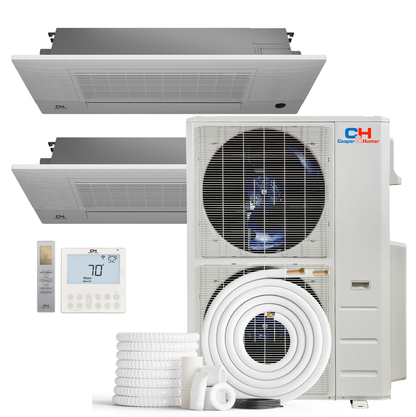 Cooper&amp;Hunter | Cooper&amp;Hunter 2-Zone Mini Split AC &amp; Heat Pump -- 48000 (4.0 Ton), One Way Ceiling Cassette Units (9K+18K BTU), Inverter Technology, 230V, Heating &amp; Cooling - R410A |  

        body {
            font-family: Arial, sans-serif;
            line-height: 1.6;
        