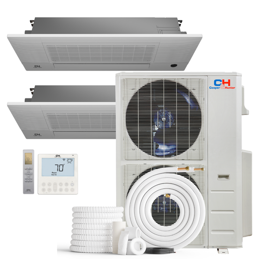 Cooper&Hunter | Cooper&Hunter 2-Zone Mini Split AC & Heat Pump -- 48000 (4.0 Ton), One Way Ceiling Cassette Units (9K+18K BTU), Inverter Technology, 230V, Heating & Cooling - R410A |  

        body {
            font-family: Arial, sans-serif;
            line-height: 1.6;
        