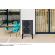 Heavy-Duty Mini Split Ground Stand with Load Capacity up to 770LBS, Condenser Bracket for 9000-60000 BTU Ductless Air Conditioners and Heat Pumps, Inverter Systems - South Mini Splits