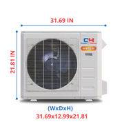 Cooper & Hunter, High Efficiency Olivia Hyper Series, R410A, 12,000 BTU/h, 1 Ton, 230V/60HZ, 23.1 SEER, Ductless Mini Split Wall Mount AC/Heater With WIFI and Optional Installation Kit - South Mini Splits