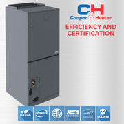 Cooper&Hunter Multi-Zone R410A, 18,000 BTU 230V Multi-Position Air Handler Air Conditioning Indoor Unit for Heat Pump, Ductless Mini Split Inverter System Up To 21.6 SEER2, Wi-Fi Thermostat, Optional Install Kit and Auxiliary Heat Strip CH-M18AHU-W - South Mini Splits