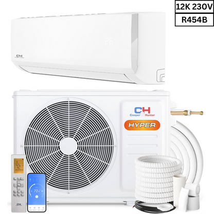 Cooper & Hunter, High Efficiency Olivia Hyper Series, R454B, 12,000 BTU/h, 1 Ton, 230V/60HZ, 24 SEER, Ductless Mini Split Wall Mount AC/Heater With WIFI and Optional Installation Kit  *Waiting List*