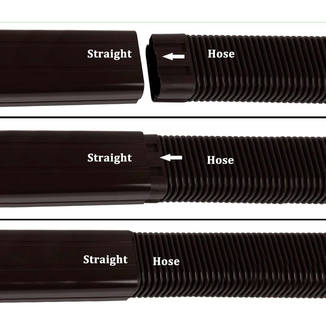 16.5FT Brown PVC Decorative Line Set Cover Kit for Ductless Mini Split Air Conditioners, Heat Pumps, and Inverters systems. - South Mini Splits