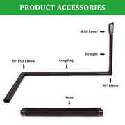 16.5FT Brown PVC Decorative Line Set Cover Kit for Ductless Mini Split Air Conditioners, Heat Pumps, and Inverters systems. - South Mini Splits