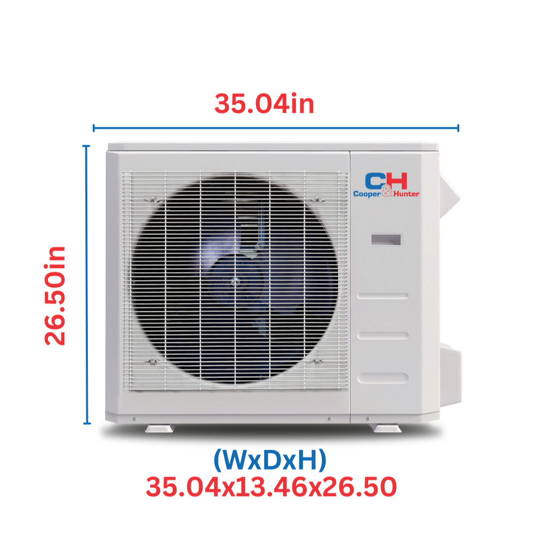 Cooper&Hunter Multi-Zone 18,000 BTU (1.5 Ton) 230V Outdoor Condenser Air Conditioner, Heat Pump, Mini Split Inverter System Up To 22.9 SEER2 (2 Zones) CH-18MES-230VO - South Mini Splits