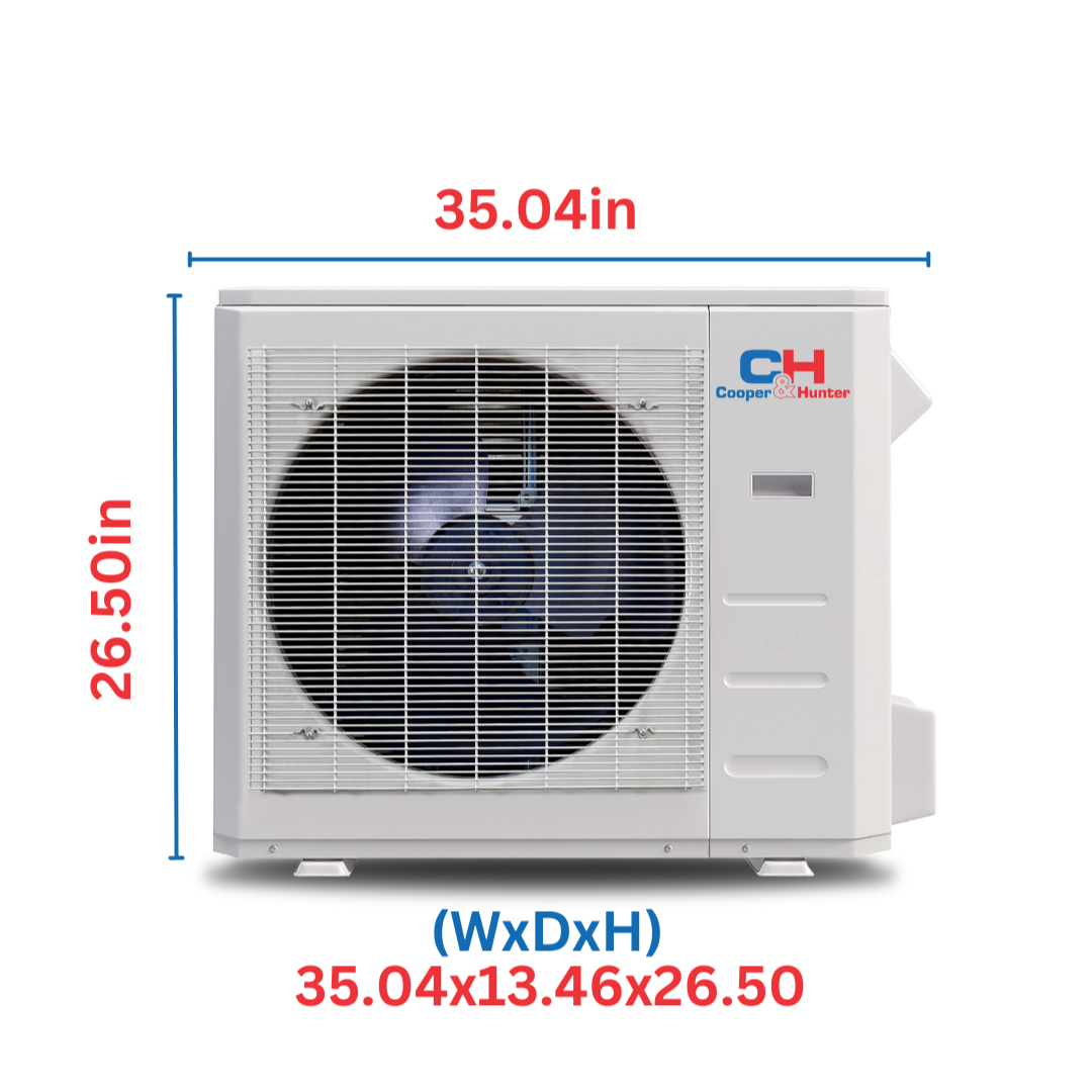 Cooper & Hunter Olivia Series, R410A, 1.5 Ton Single Zone Air Conditioner and Heat Pump, 18,000 BTU/h Ductless Mini Split Wall Mount, 24 SEER Inverter System, 208-230V/60HZ, Single Head, with Wi-Fi and Optional Installation Kit