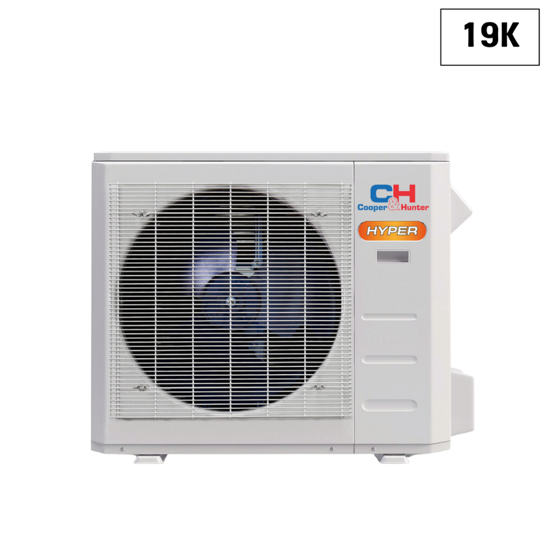Cooper&Hunter High Efficiency Hyper Heat Multi-Zone R410A, 19,000 BTU (1.5 Ton) 230V  Outdoor Condenser Air Conditioner, Heat Pump, Mini Split Inverter System Up To 22 SEER2 (2 Zones) CH-HPR19M-230VO
