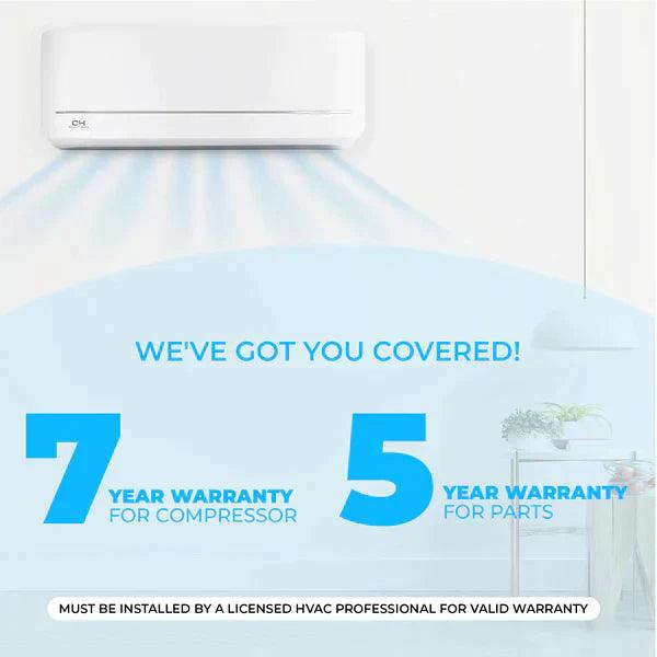 2 Zone Cooper & Hunter Olivia Series 2 Ductless Mini Splits 18k+18k BTU Wall Mounts and 23.9 SEER 36K BTU Heat Pump with 25ft Installation Kit + WIFI Adapter - South Mini Splits