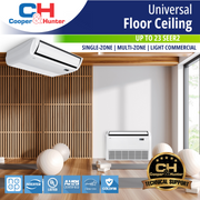 Cooper & Hunter Universal Floor/Ceiling 60,000 BTU 230V, R410A, 16 SEER Ductless Mini Split Air Conditioner With Wi-Fi Thermostat Included , Light Commercial Series, 5 TON Single Zone System + Optional Installation Kit. CH-60LCFC-W + CH-N60LCU-230VO - South Mini Splits