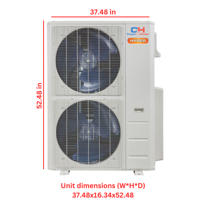 Cooper & Hunter Universal Floor/Ceiling HYPER 48,000 BTU 230V, Air Conditioning, Heat Pump, Mini Split Inverter System, 16 SEER2 , 4 TON. Optional Installation Kit. CH-48LCFCI + CH-NHPR48LCU-230VO