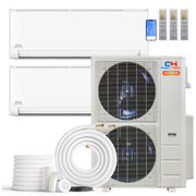 Cooper&Hunter | Cooper&Hunter Hyper Heat Olivia Series 2-Zone Ductless Mini Split AC & Heat Pump -- 48000 BTU (4.0 Ton) Without Shut-off Valves, Wall Mount Units (9K+24K) BTU, Inverter Technology, 230V, Heating & Cooling | 
  :root{
    --hvx-golden:#0EA5A6;
    --hvx-slate:#0F172A;
    --hvx-ivory:#F8FAFC;
    --hvx-bord