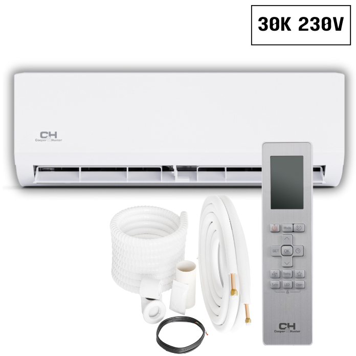 Cooper&Hunter | Cooper Hunter Olivia Series R454B, 30,000 BTU Wall-Mount Indoor Unit, 230V Mini Split Heat Pump Inverter System, Up to 26 SEER2 with Wi-Fi, Optional Installation kit - CH-R30MELVWM-230VI | CLICK HERE TO CONTACT US FOR CUSTOM QUOTES AND QUESTIONS 
CLICK TO CALL US 737-738-6329 FOR ANY QUES