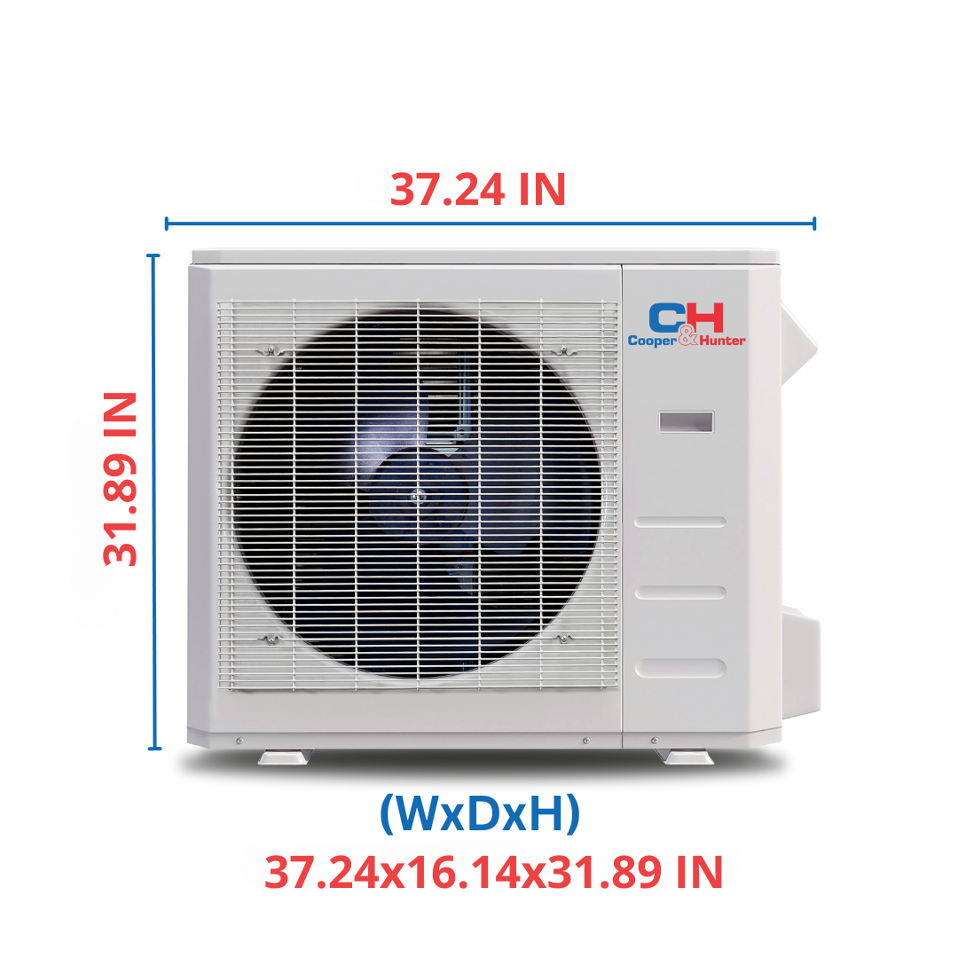 Cooper & Hunter Astoria Series, R410A, 2.5 Ton Single Zone Air Conditioner and Heat Pump, 30,000 BTU/h Ductless Mini Split, 20 SEER Inverter System, 208-230V/60HZ, Single Head, with Wi-Fi and Optional Installation Kit CH-30ASTWM-230VI + CH-EL30-230VO