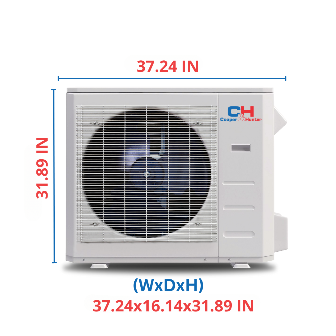 Cooper&Hunter Slim Duct 36,000 BTU 230V 16.5 SEER, R410A, Concealed Duct Mini Split AC System & Heat Pump, Light Commercial Series 3 TON Air Conditioner Heat Pump + Optional Installation Kit. CH-36LCDTU/I + CH-N36LCU-230VO - South Mini Splits