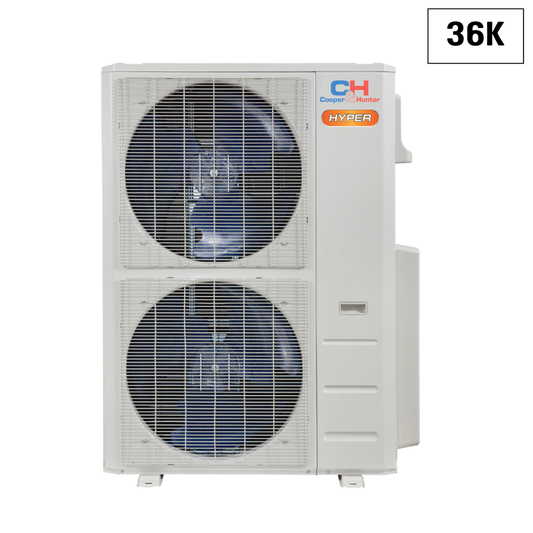 Cooper&Hunter High Efficiency Hyper Heat Multi-Zone 36,000 BTU (3 Ton) 230V Outdoor Condenser Air Conditioner, Heat Pump, Mini Split Inverter System Up To 24 SEER2 (2-4 Zones) CH-HPR36M-230VO - South Mini Splits