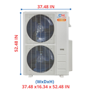 Cooper&Hunter High Efficiency Hyper Heat Multi-Zone 36,000 BTU (3 Ton) 230V Outdoor Condenser Air Conditioner, Heat Pump, Mini Split Inverter System Up To 24 SEER2 (2-4 Zones) CH-HPR36M-230VO - South Mini Splits