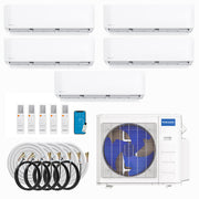 MRCOOL DIY 5th Gen Multi-Zone 5-Zone Mini Split AC & Heat Pump -- 36000 (3.0 Ton), Wall Mount Units (6K+6K+6K+6K+6K BTU), Inverter Technology, 230V, Heating & Cooling - R454B - South Mini Splits