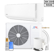 Cooper&Hunter Olivia Series R454B 36000 BTU 3 Tons 208-230V/60HZ 19.5 SEER Ductless Mini Split Wall Mount AC/Heater WIFI Optional Installation Kit CH-R36MELVWM-230VI + CH-REL36-230VO - South Mini Splits