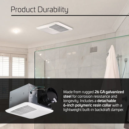 ACIQ 80 CFM 0.4 Sones ACiQ Select Bathroom Exhaust Fan