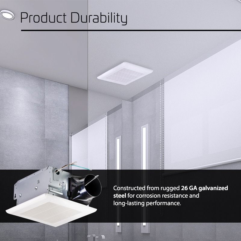 ACIQ 100 CFM 0.8 Sones ACiQ Ultra Quiet Bathroom Exhaust Fan