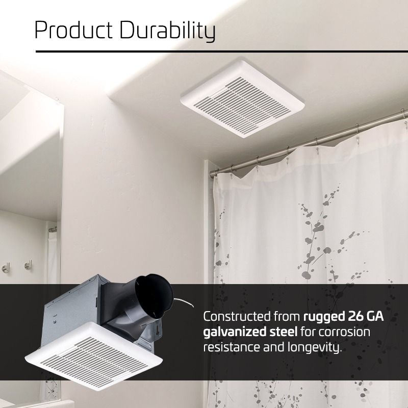 ACIQ 80 CFM 1.0 Sones ACiQ UltraCompact Bathroom Exhaust Fan