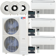 48,000 BTU 3 Zone 18k+18k+18k with Installation Kits, Sophia Series 21.5 SEER 4 Ton Universal Floor/Ceiling Tri Zone Ductless Multi Mini Split Air Conditioner