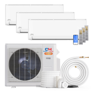 Cooper&Hunter | Cooper&Hunter Hyper Heat Olivia Series 3-Zone Ductless Mini Split AC & Heat Pump -- 28000 BTU (2.3 Ton) Without Shut-off Valves, Wall Mount Units (6K+12K+12K) BTU, Inverter Technology, 230V, Heating & Cooling | 
  :root{
    --hvx-golden:#0EA5A6;
    --hvx-slate:#0F172A;
    --hvx-ivory:#F8FAFC;
    --hvx-bord