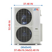 Cooper&Hunter Multi-Zone 48,000 BTU (4 Ton) 230V Outdoor Condenser Air Conditioner, Heat Pump, Mini Split Inverter System Up To 23.4 SEER2 (2-5 Zones) CH-48MES-230VO - South Mini Splits