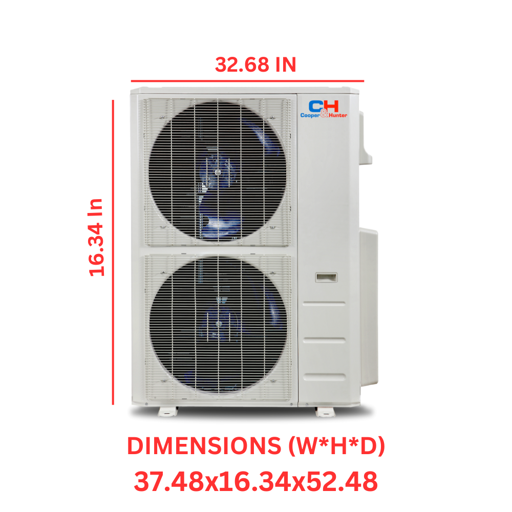 Cooper & Hunter Universal Floor/Ceiling 48,000 BTU, R410A, 230V 16 SEER Ductless Mini Split Air Conditioner With Wall Thermostat, Light Commercial Series, 4 TON Single Zone System,Optional Installation Kit. CH-48LCFCI + CH-N48LCU-230VO - South Mini Splits
