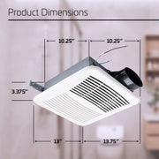 ACIQ 50 CFM 0.9 Sones ACiQ SlimLine Bathroom Exhaust Fan