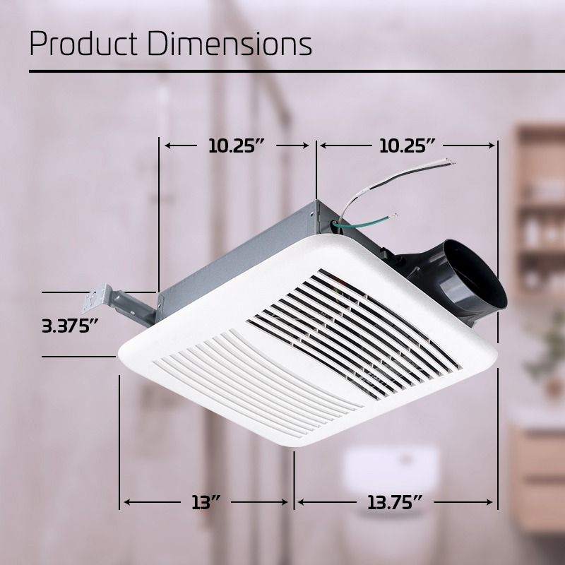 ACIQ 80 CFM 0.7 Sones ACiQ SlimLine Bathroom Exhaust Fan