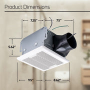 ACIQ 80 CFM 1.0 Sones ACiQ UltraCompact Bathroom Exhaust Fan