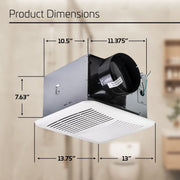 ACIQ 150 CFM 0.5 Sones ACiQ Select Bathroom Exhaust Fan